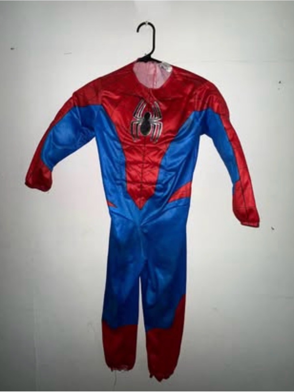 Red & Blue Kids Superhero Costume with Spider Emblem